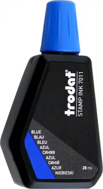 Краска штемпельная на водной основе, синяя 7011 обложка книги