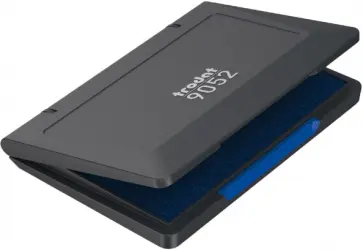 Штемпельная подушка, синяя обложка книги