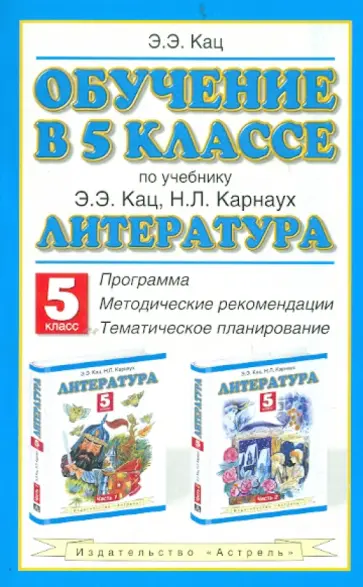 Элла Кац - Обучение в 5 классе. По учебнику "Литература" Э.Э. Кац. Программа, методические рекомендации обложка книги