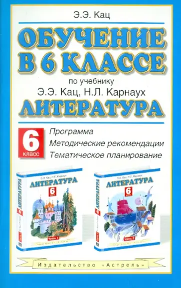 Элла Кац - Обучение в 6 классе. По учебнику "Литература" Э.Э. Кац. Программа, методические рекомендации обложка книги