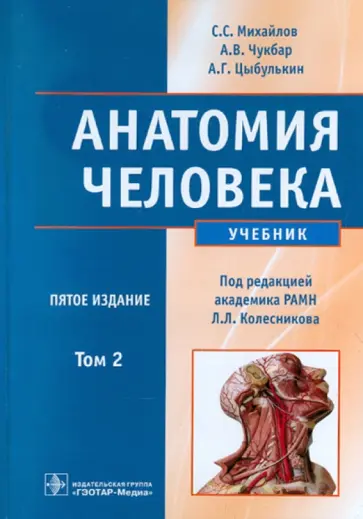 Михайлов, Колесников - Анатомия человека. В 2-х томах. Том 2 (+CD) Михайлов, Колесников - Анатомия человека. В 2-х томах. Том 2 (+CD) обложка книги