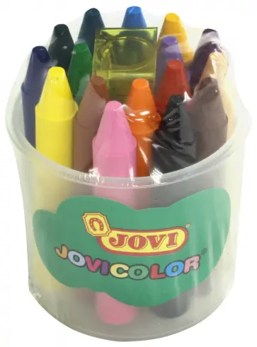 Карандаши восковые (16 штук + точилка, в банке) (980/16x) обложка книги