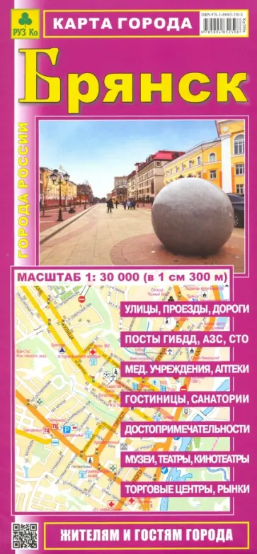 Брянск. Карта города Брянск. Карта города обложка книги