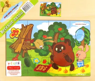 Пазл "Герои мультфильмов", 12 деталей, в ассортименте (GT5318) обложка книги