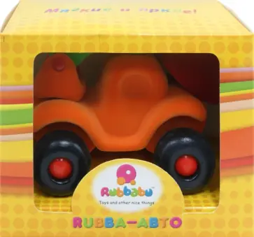 Игрушка "Бульдозер" из натурального каучука с флокингом (20015) обложка книги