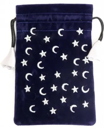 Мешочек для карт Таро Луна и звезды, мини обложка книги
