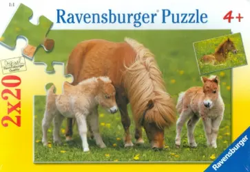 Пазл-2х20 "Симпатичные пони" (091737) обложка книги