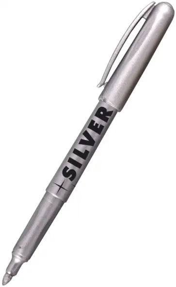 Маркер серебряный обложка книги