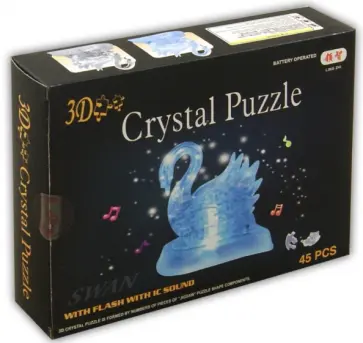 Головоломка 3D Crystal Puzzle "Лебедь" L (HJ023046) обложка книги