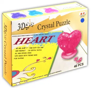 Головоломка 3D Crystal Puzzle "Сердце" L (HJ017476) обложка книги