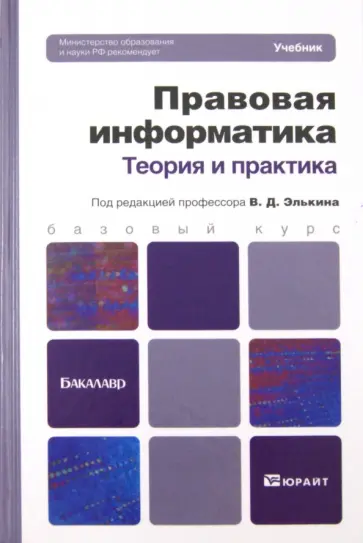 Элькин, Чубукова - Правовая информатика. Теория и практика. Учебник для бакалавров обложка книги