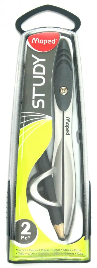 Циркуль "Study" с карандашом, в ассортименте (119410) обложка книги