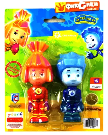 Пластизоль Набор "Нолик и Симка" 9 и 10 см., светятся (GT5582) обложка книги