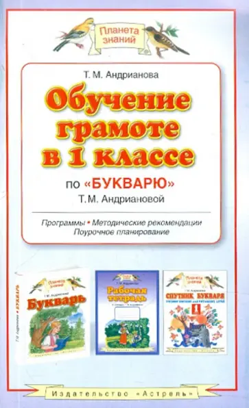 Таисия Андрианова - Обучение грамоте в 1 классе по "Букварю" Т. М. Андриановой обложка книги