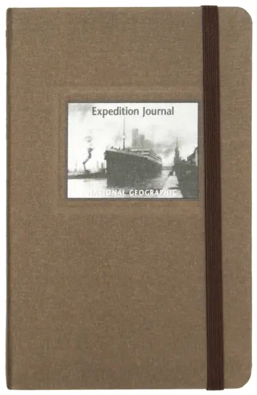 Книга для записи линованная А6, на резинке "Титаник" (60504) обложка книги