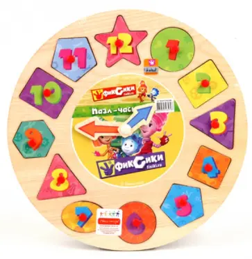 Пазл-часы "Фиксики", дерево (GT5659) обложка книги