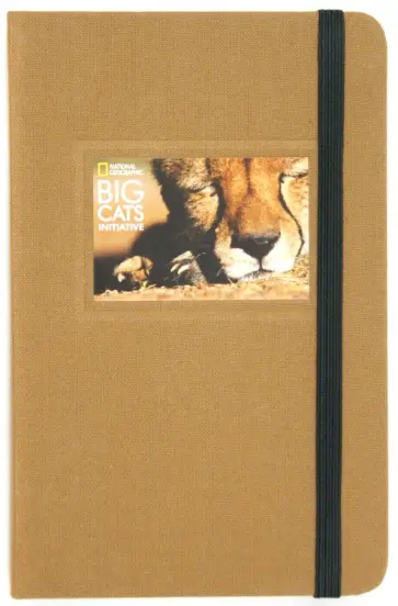 Книга для записи линованная А6, на резинке "Большие кошки" (60788) обложка книги