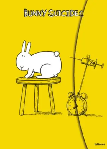 Книга для записи нелинованная на магните "Кролик-самоубийца" (60941) обложка книги