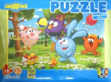Пазл-28 "Игра с мячом". Смешарики обложка книги