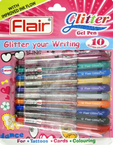 Набор ручек гелевых 10 штук, 10 цветов (F-962/10) обложка книги