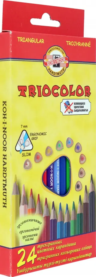 Набор карандашей 24 цвета Triocolor Набор карандашей 24 цвета Triocolor обложка книги
