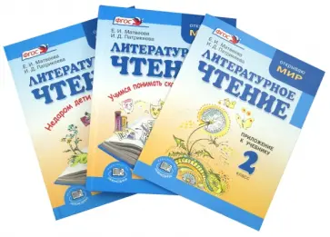 Матвеева, Патрикеева - Литературное чтение. 2 класс. Учебник в 2-х частях + приложение. Комплект из 3-х книг. ФГОС обложка книги