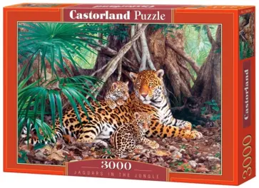 Puzzle-3000 "Ягуары в джунглях" (С-300280) обложка книги