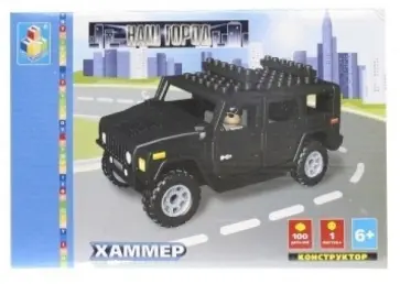 Конструктор 100 деталей. Хаммер (чёрный) (Т50097) обложка книги