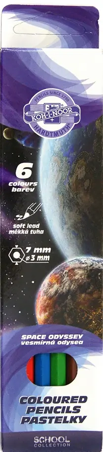Карандаши Space Odyssey, 6 цветов обложка книги