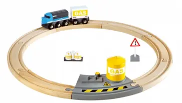 Железная дорога  с грузовым поездом, 13 элементов (33047) обложка книги