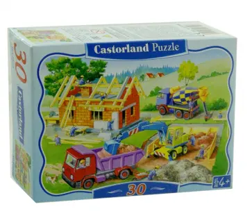 Мозаика-пазл, Puzzle MIDI, 30 элементов, "Строим дом" (В-03198) обложка книги