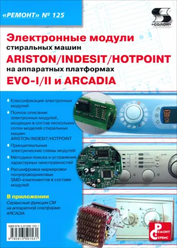 Электронные модули стиральных машин INDESIT/ARISTON/HOTPOINT на аппаратных платформах EVO-I/II обложка книги