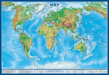 Карта Мир физический обложка книги