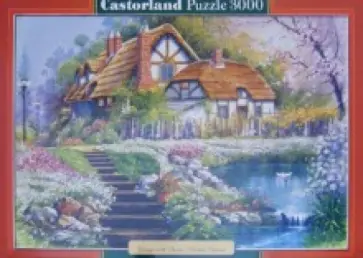 Puzzle, 3000 элементов, "Коттедж с лебедями" (C-300327-М) обложка книги