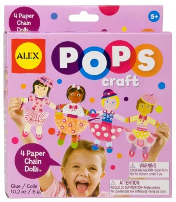 Набор для творчества POPS CRAFT "Гирлянда из 4-х бумажных куколок" (1193) обложка книги