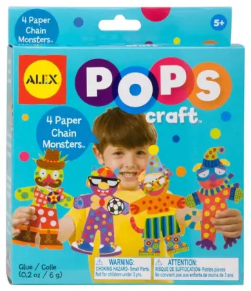 Набор для творчества POPS CRAFT "Гирлянда из 4-х бумажных монстров" (1194) обложка книги