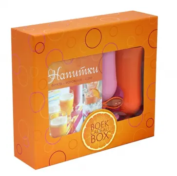 Annemiek Recourt - Подарочный набор "Напитки. Фрукты. Мороженое. Соки" (книга + 2 бокала + 2 ложки) обложка книги