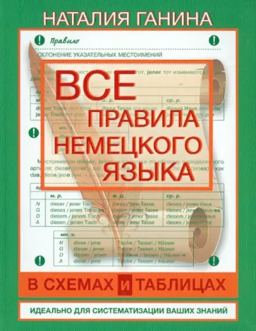Наталия Ганина - Все правила немецкого языка в схемах и таблицах: справочник по грамматике Наталия Ганина - Все правила немецкого языка в схемах и таблицах: справочник по грамматике обложка книги