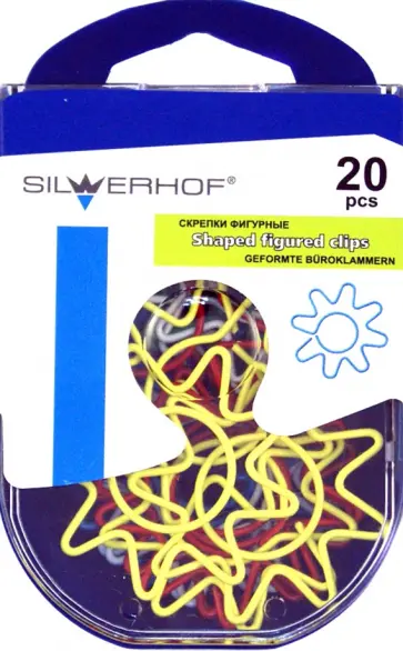 Скрепки фигурные "Солнце" 20 штук (493005) обложка книги