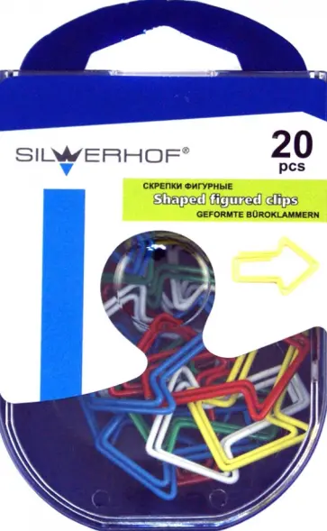 Скрепки фигурные "Стрелка" 20 штук (493007) обложка книги