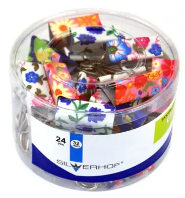 Зажимы для бумаг 32 мм, с рисунком, 24 штуки (511018) обложка книги