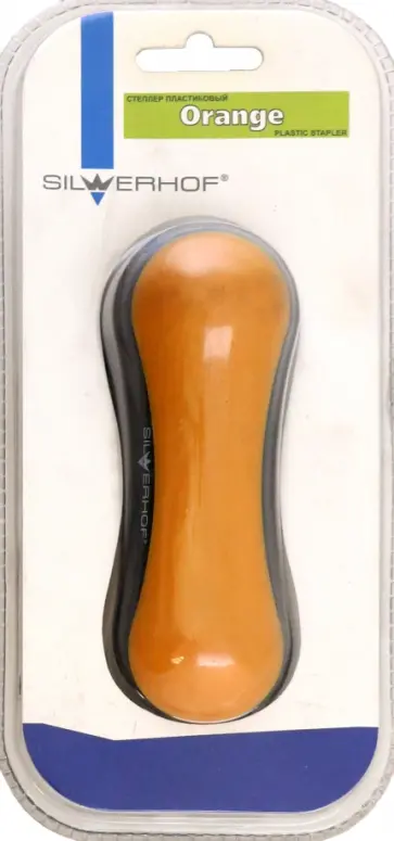 Степлер пластиковый №24 ORANGE обложка книги