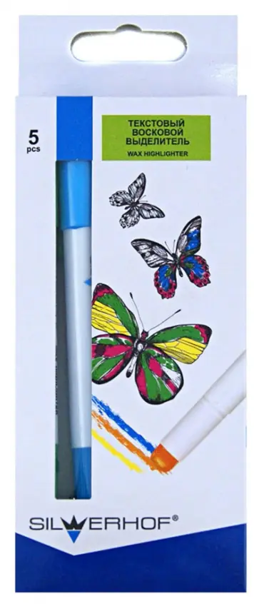 Текстовый восковой выделитель. Набор 5 штук. (109016-00) обложка книги