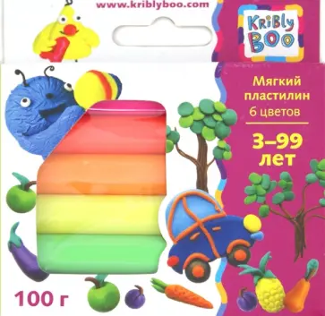 Мягкий пластилин, 6 шт., 100 гр. (46647) обложка книги