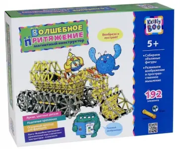 Магнитный конструктор в коробке, 192 элементовтов, 3 типа (30229) обложка книги