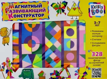 Магнитный развивающий конструктор, 328 деталей (47086) обложка книги