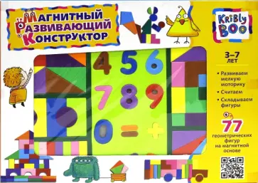 Магнитный развивающий конструктор, 77 деталей (47070) обложка книги