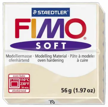 FIMO Soft полимерная глина, 56 гр., цвет сахара (8020-70) обложка книги