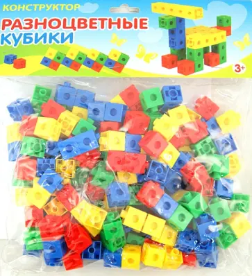 Развивающая игра-конструктор "Разноцветные кубики" (6101) обложка книги
