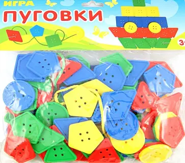 Развивающая игра-шнуровка "Пуговки" (6009) обложка книги